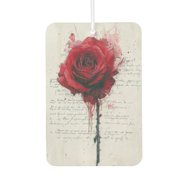 Vintage Rose Air Freshener (Front)