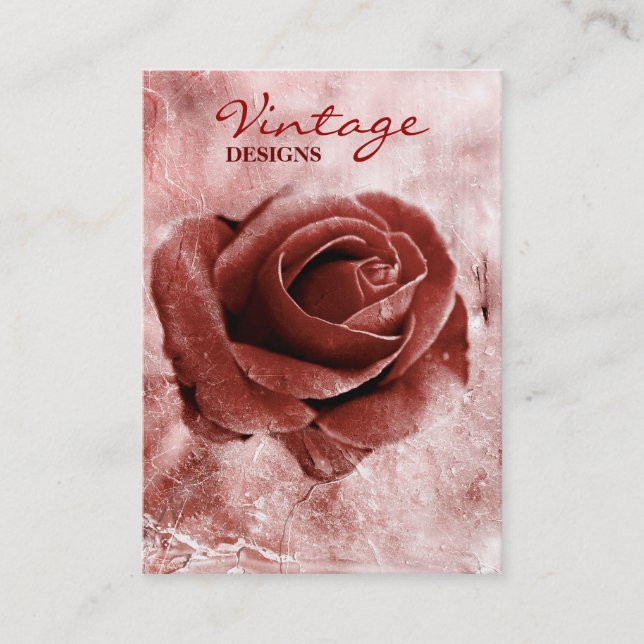 Vintage Rose Business Card (Front)