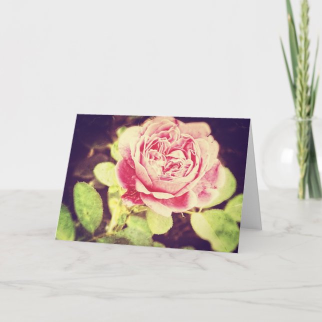 Vintage rose Card (Front)