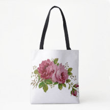 Vintage Rose Elegance Tote Bag