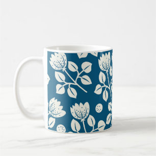Vintage Rose: Elegant Floral Pattern Coffee Mug