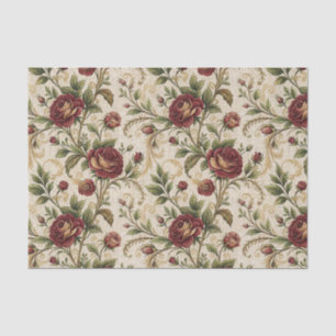 Vintage Rose Floral Print Pattern - Flowers Design Tissue Paper