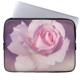 Vintage Rose Flower Pink Purple Design Laptop Sleeve