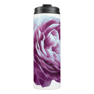 Vintage rose flower purple. Flower isolated on whi Thermal Tumbler