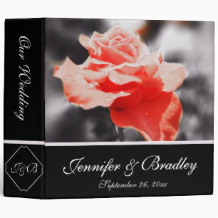 Vintage Rose Flower Wedding Binder
