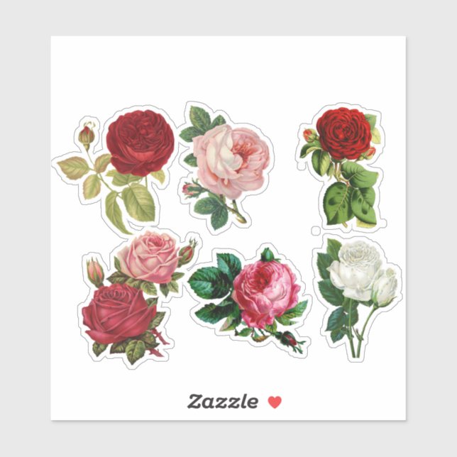 Vintage Rose Flowers Bouquets (Sheet)