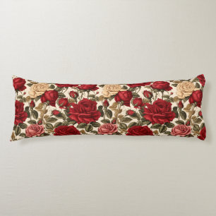 Vintage Rose Garden Body Pillow