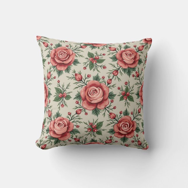 Vintage Rose Garden cushion (Front)