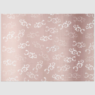 Vintage Rose Gold Damask Pattern Tissue Paper