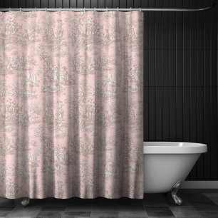 Vintage Rose Gold Elegant Toile de Jouy