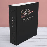 Vintage Rose Gold Scissors Hair Stylist Client Binder<br><div class="desc">Vintage Rose Gold Scissors Hair Stylist Client 3 ring binder. This elegant modern trendy business design features vintage scissors on a solid black background. Perfect for a hair stylist,  seamstress,  or salon owner.</div>