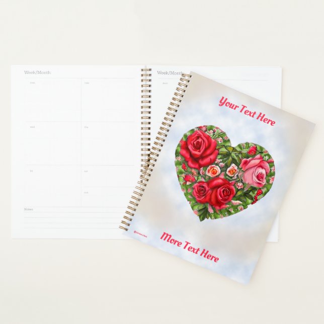 Vintage Rose Heart  Planner (Display)