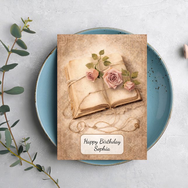 Vintage Rose Journal Card (Creator Uploaded)