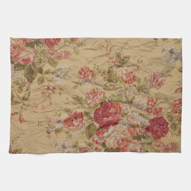 Vintage Rose Kitchen Towel (Horizontal)