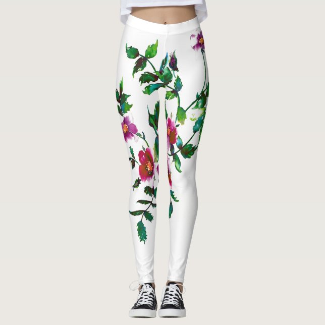 Vintage Rose Leggings (Front)