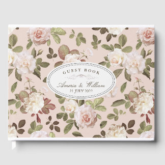 Vintage Rose Mariage Livre d'or