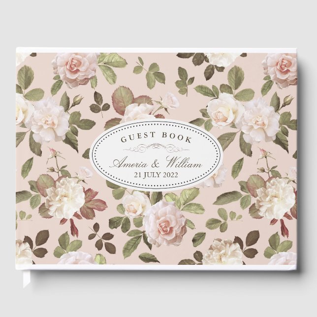 Vintage Rose Mariage Livre d'or (Recto)