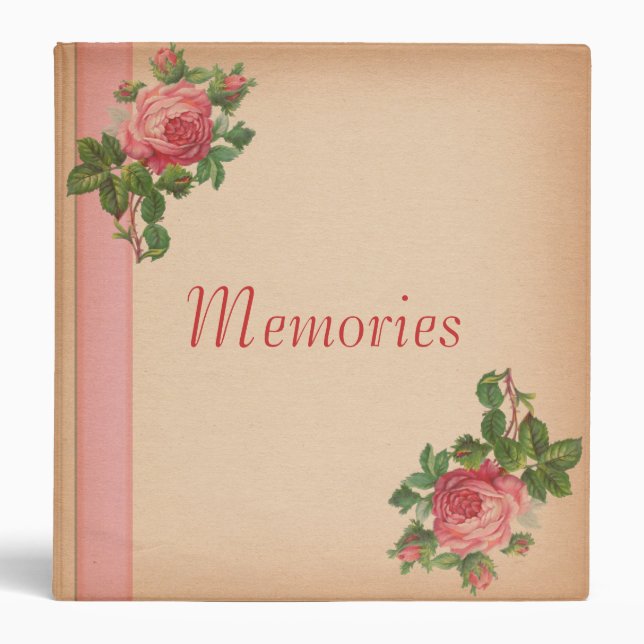 Vintage Rose Memories Binder (Front)