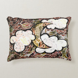 Vintage Rose Moon Abstract Roses Moonchild Pattern Accent Pillow