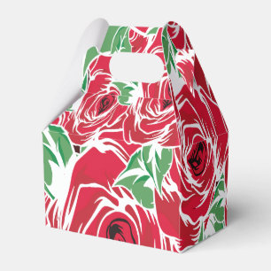 Vintage Rose Pattern Elegant Floral Design Favor Box