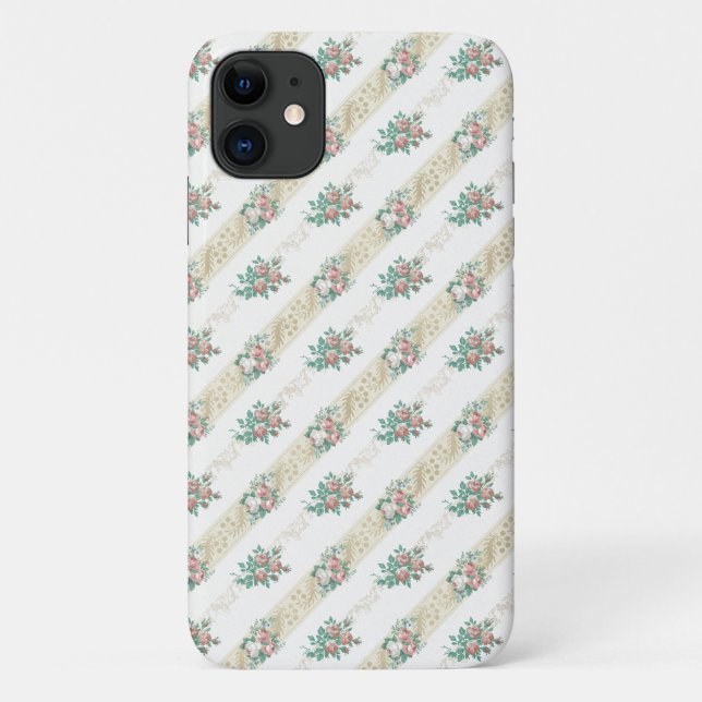 Vintage Rose Pattern - iPhone 11 Case (Back)