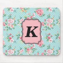 Vintage Rose Pattern With Monogram