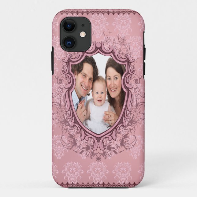 vintage rose personalized photo iphone 5 case (Back)