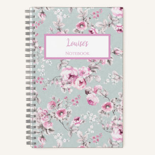 Vintage Rose Pink Personalized Journal Notebook
