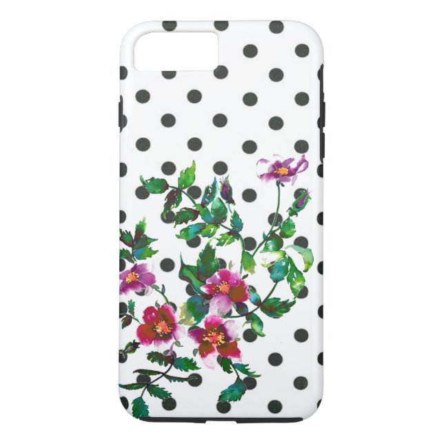 Vintage Rose - polka-dots Case-Mate iPhone Case (Back)