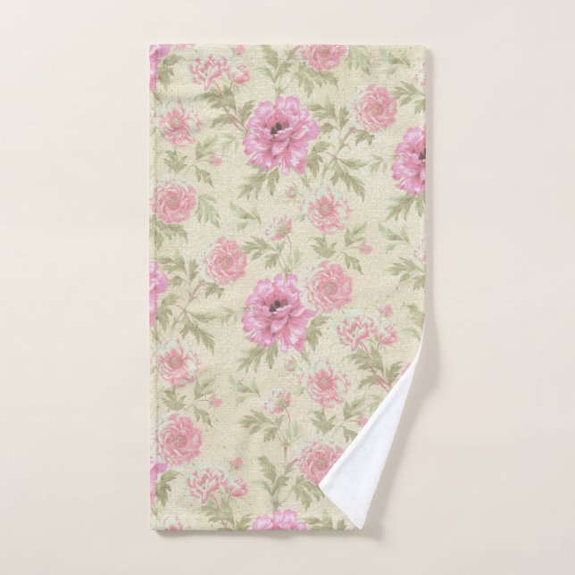 Vintage Rose rose rose floral (Serviette à main)