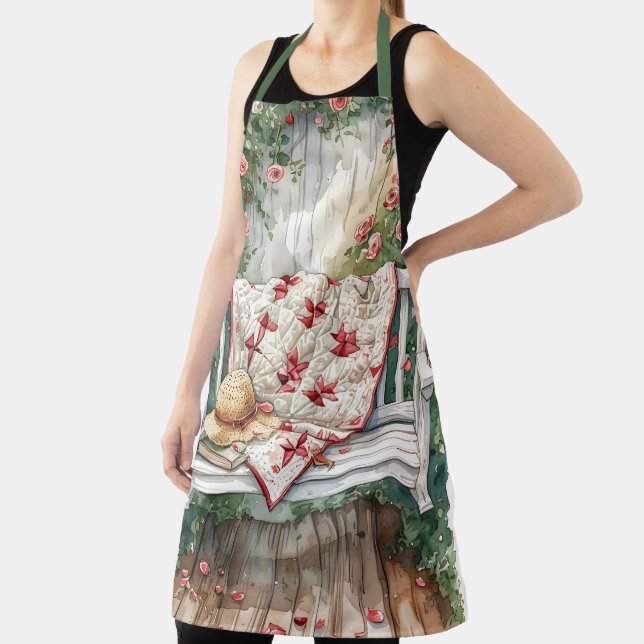 Vintage Rose Swing with Quilt Charm Apron (Insitu)