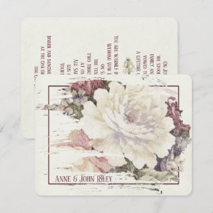 Vintage Rose Tapestry texture Invitation
