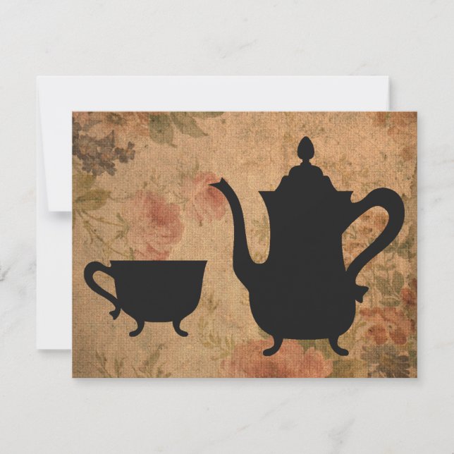 Vintage Rose Tea Party Invitation (Front)