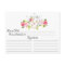 Vintage Rose Tea Pot Floral Recipe Card