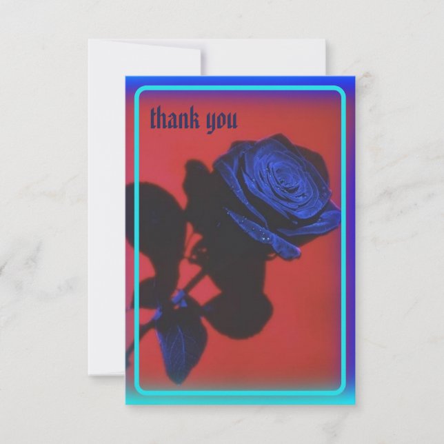 Vintage Rose Thank You Card (Front)