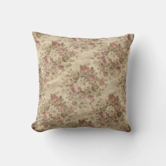 Vintage Rose Throw Pillow
