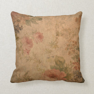 Vintage Rose Throw Pillow