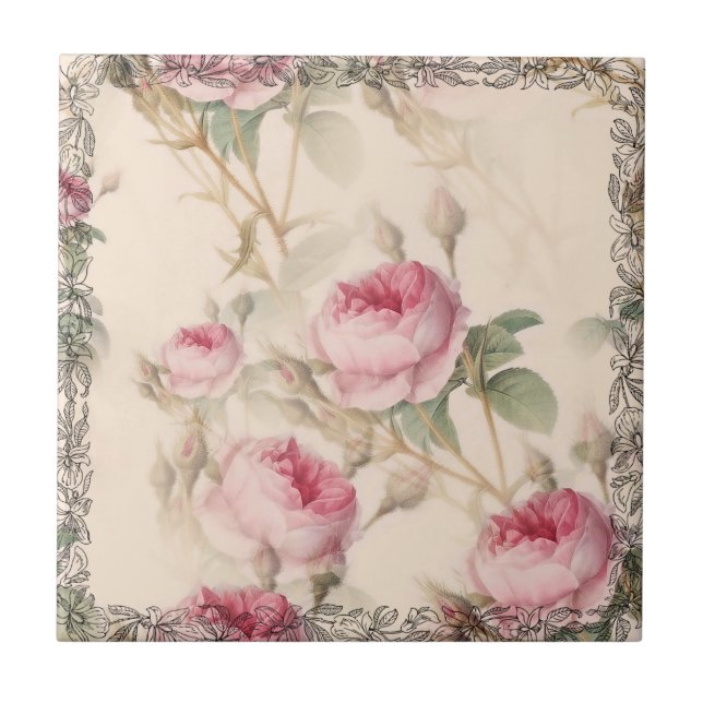 Vintage Rose Tile (Front)