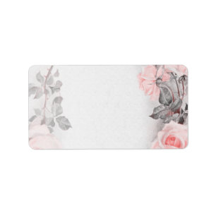 Vintage Rose Wedding Blank Address Labels