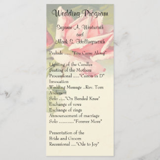 Vintage Rose Wedding Programs