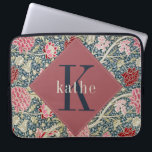 Vintage Rose William Morris Monogram Laptop Sleeve<br><div class="desc">This simple yet elegant design features an elegant William Morris inspired floral pattern in a variety of dusty rose,  red,  blues and creams. Protect your laptop or tablet in style. Add a name to personalize it. Makes a great Christmas or Mother's Day gift. Created by Simply Farmhouse Press.</div>