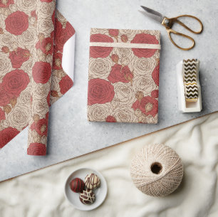 Vintage Rose Wrapping Paper