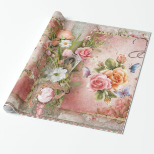 Vintage Rose Wrapping Paper