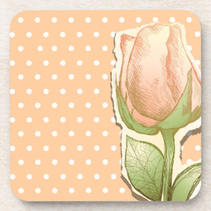 Vintage rosebud, coaster