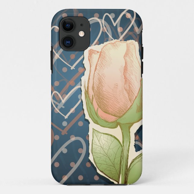 Vintage rosebud, iPhone 5 case (Back)