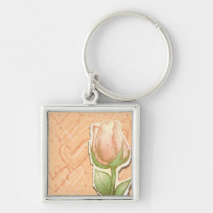 Vintage rosebud, keychain