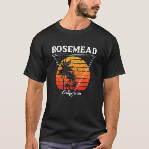 Vintage Rosemead California Palm Trees CA Retro T-Shirt