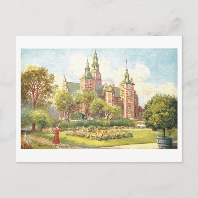 Vintage Rosenborg, Copenhagen, Denmark Postcard (Front)