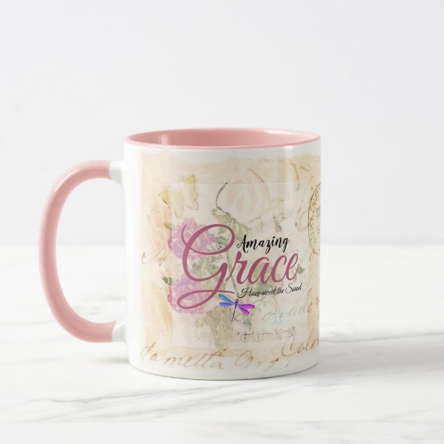 Vintage roses Amazing Grace Mug (Left)