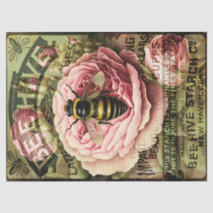Vintage Roses and Queen Bee Decoupage Tissue Paper